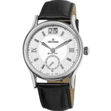 Grovana Men's 'Big Date' Silver Dial Quartz Watch