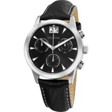 Grovana Mens Black Chronograph Dial Quartz Watch