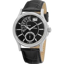 Grovana Mens Black Retrograde Dial Quartz Watch