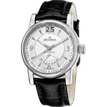 Grovana Men's 'day Retrograde' Silver Dial Quartz Watch