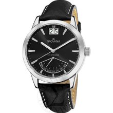 Grovana Mens Day Retrograde Black Dial Watch 1722.1537