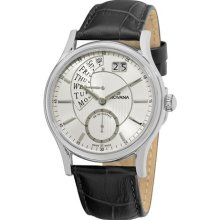 Grovana Mens Silver Retrograde Dial Quartz Watch