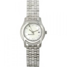 Gucci 5500 Stainless Steel Silver-Tone Ladies Watch Ya055519