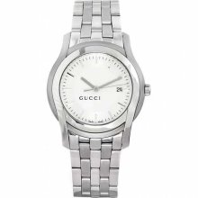 Gucci 5505 Stainless Steel Silver-Tone Mens Watch YA055212