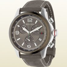 Gucci g-timeless collection watch with a vintage leather strap