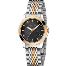 Gucci 'G Timeless' Small Bracelet Watch Rose Gold/ Silver