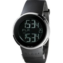 Gucci Mid-Size Swiss Quartz Digital Analog LCD Backlight Alarm Rubber Strap Watch