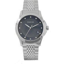 Gucci Timeless Gent's Stainless Steel Case Date Watch Ya126405