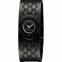 Gucci Twirl Black Dial And Stainless Steel Ladies Watch YA112531