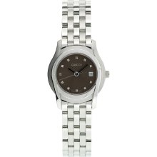 Gucci Ya055523 G-class 27mm Brown Mop 11 Diamonds Authentic Women's Watch