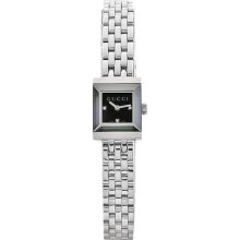 Gucci YA128507 Timeless G-Frame Square Black Dial Diamonds