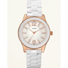 GUESS Feminine Active Watch - White with Rose