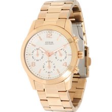 GUESS Feminine Contemporary Chronograph Rose Gold Tone Watch Style #U13578L5