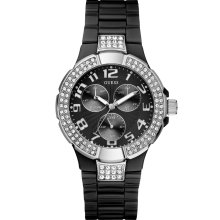 GUESS Status In-the-Round Watch - Black Polyca