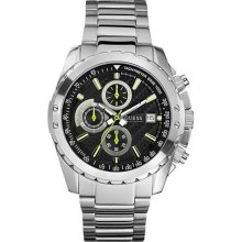 Guess U16526G1 Watch Bold Lime Accent Mens - Black Dial