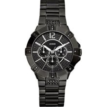 Guess Women's Chronograph Black Ion-plated Watch (GUESS Womens Black Chronograph)
