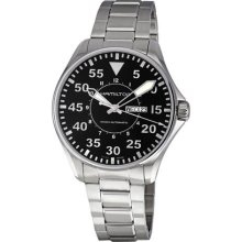 Hamilton Khaki Pilot 46mm H64715135 | Black Dial | Metal Bracelet | 200m |