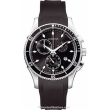 Hamilton Men's H37512131 Jazzmaster Seaview Black Chronograph Dial Watch