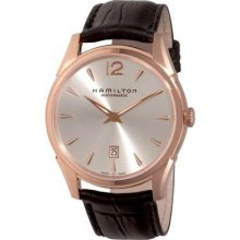 Hamilton Mens Jazzmaster Slim Pink Goldtone Automatic Watch H38645755