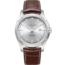 Hamilton Watch, Mens Swiss Automatic Jazzmaster Viewmatic Brown Leathe