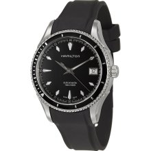 Hamilton Women's 'Jazzmaster' Black Dial Swiss Automatic Watch (Black)