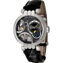 Harry Winston Watches Men's Premier Excenter Perpetual Calendar Watch 200-MAPC41PL-KC