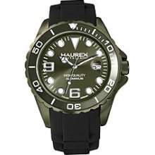 Haurex Italy Ink Khaki Green Aluminum Mens Watch 1K374UVV