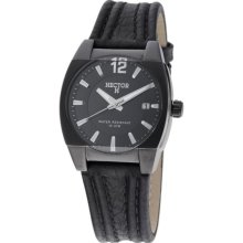 Hector H France Men's 'Fashion' Leather Strap Watch