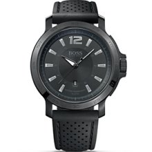 Hugo Boss Watch, Mens Black Silicone Strap 1512453