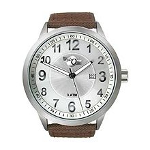 HydrOlix 3-Hand Brown Web Fabric/Silver Dial Unisex watch #XA00211