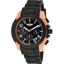 I by Invicta Watches Men's Chronograph Black Dial Black Polyurethane B