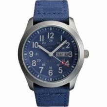 Impulse IM8479SU Impulse Mountaineer Bi-Lingual Day - Date Calendar Watch Silver - Blue