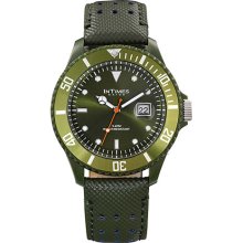 InTimes Mens Leather IT 057LOGRN Watch