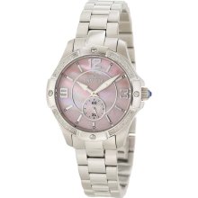 Invicta 10219 Women's Angel Diamond Accented Pink MOP Dial Stainless S