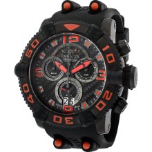 Invicta 12259 Sea Hunter Black Red Dial Chronograph