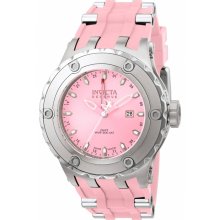 Invicta 1399 Men's Reserve Specialty Subaqua Pink Dial GMT Pink Rubber