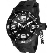 Invicta 1794 Men's Specialty Polyurethane Band Black Dial Watch