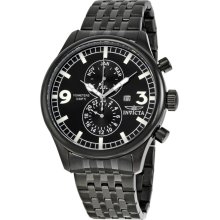 Invicta II Black Ion Plated Stainless Steel Mens Watch 0367