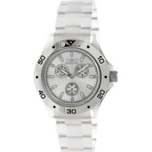 Invicta Men's 1663 Anatomic Silver Dial Clear Frosted Plastic Watch