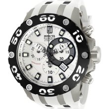 Invicta Men's LIMITED EDITION Jason Taylor Reserve Venom Chronograph Silver Dial Rubber Strap Date Display 12947