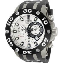 Invicta Men's LIMITED EDITION Jason Taylor Reserve Venom Chronograph Silver Dial Rubber Strap Date Display 12948