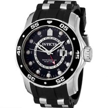 Invicta Men's Pro Diver GMT Black Dial Black Polyurethane Watch 6987