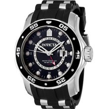 Invicta Mens Pro Diver Scuba Swiss GMT Black Dial Watch 6987
