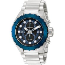 Invicta Men's Pro Diver Chronograph Stainless Steel Case and Bracelet Blue tone Dial 13093