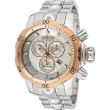 Invicta Mens Reserve Venom 18k Rose Gold Bezel Swiss Made Chronograph Watch