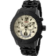 Invicta Men's Sea Spider Chronograph Black Polyurethane & Black I ...