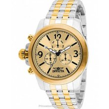 Invicta Mens Specialty Chronograph - Gold Dial - Two Tone Invicta-10057