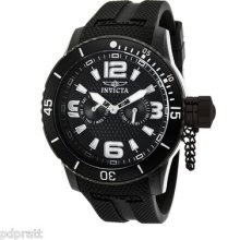 Invicta Men's Specialty/corduba Watch: Black Textured Dial/black Ion Plated Ss