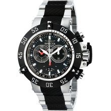 Invicta Men's Stainless Steel Black Stripe Subaqua 500M Chronograph Diver 4696