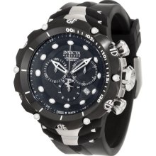 Invicta Men's Stainless Steel Reserve Venom II Quartz Chronograph Diver Black Dial Date Display 1518